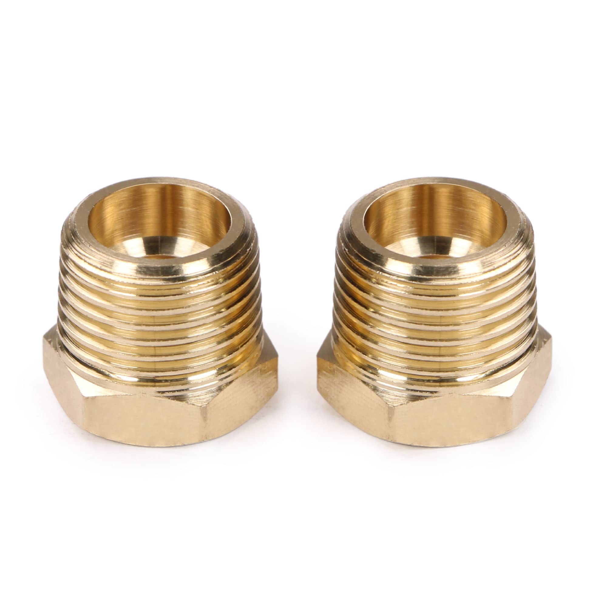 Buje hexagonal reductor NPT 3/8 a 1/8 de latón resistente U.S. Solid para tuberías
