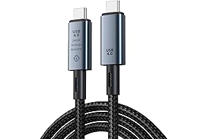 [240W 40Gbps] Thunderbolt 4 USB C Cable 5ft, Fast Charging Displays