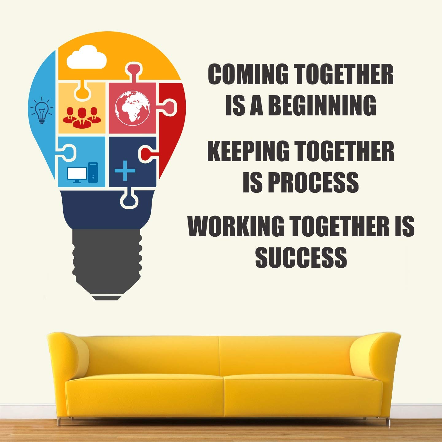 StickMe Working to Gather is Success - Office - Inspirational - Motivational - Quotes - Wall Sticker -SM698 (Multi Colour, Vinyl - 80cm X 55 cm) (B07S5CB4X3) Amazon Price History, Amazon Price Tracker