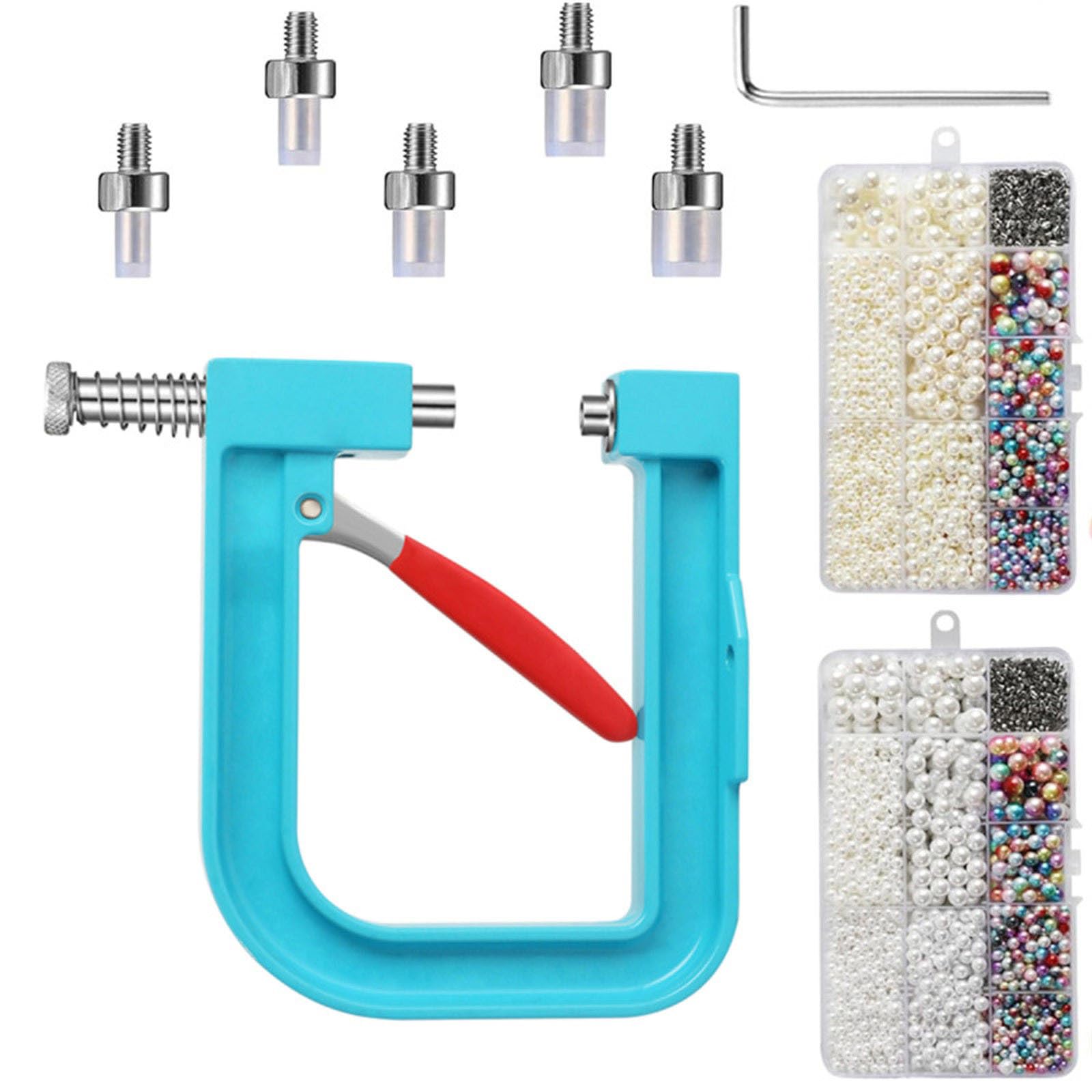Piceioep Multipurpose Handheld Beads Applicator for Crafting and Fashion Accessories Home Sewing Beads Set