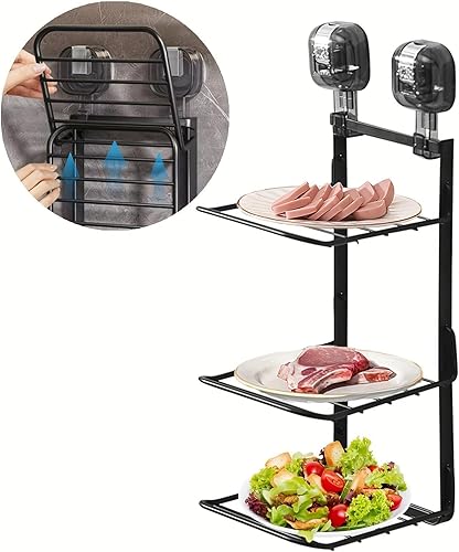 Miniatura 2 de Organizador de ducha de 3 niveles con ventosas resistentes, organizador de baño montado en la pared a prueba de óxido para duchas, estantes