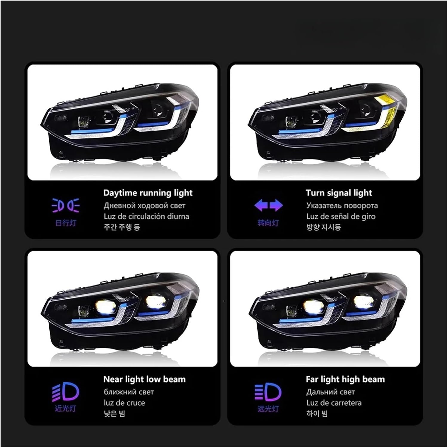 車のライト BMW X3 G01 ヘッドライト G08 LED ヘッドライト DRL ターンシグナルデイタイムランニングライト低高ビ人気商品一覧 通販