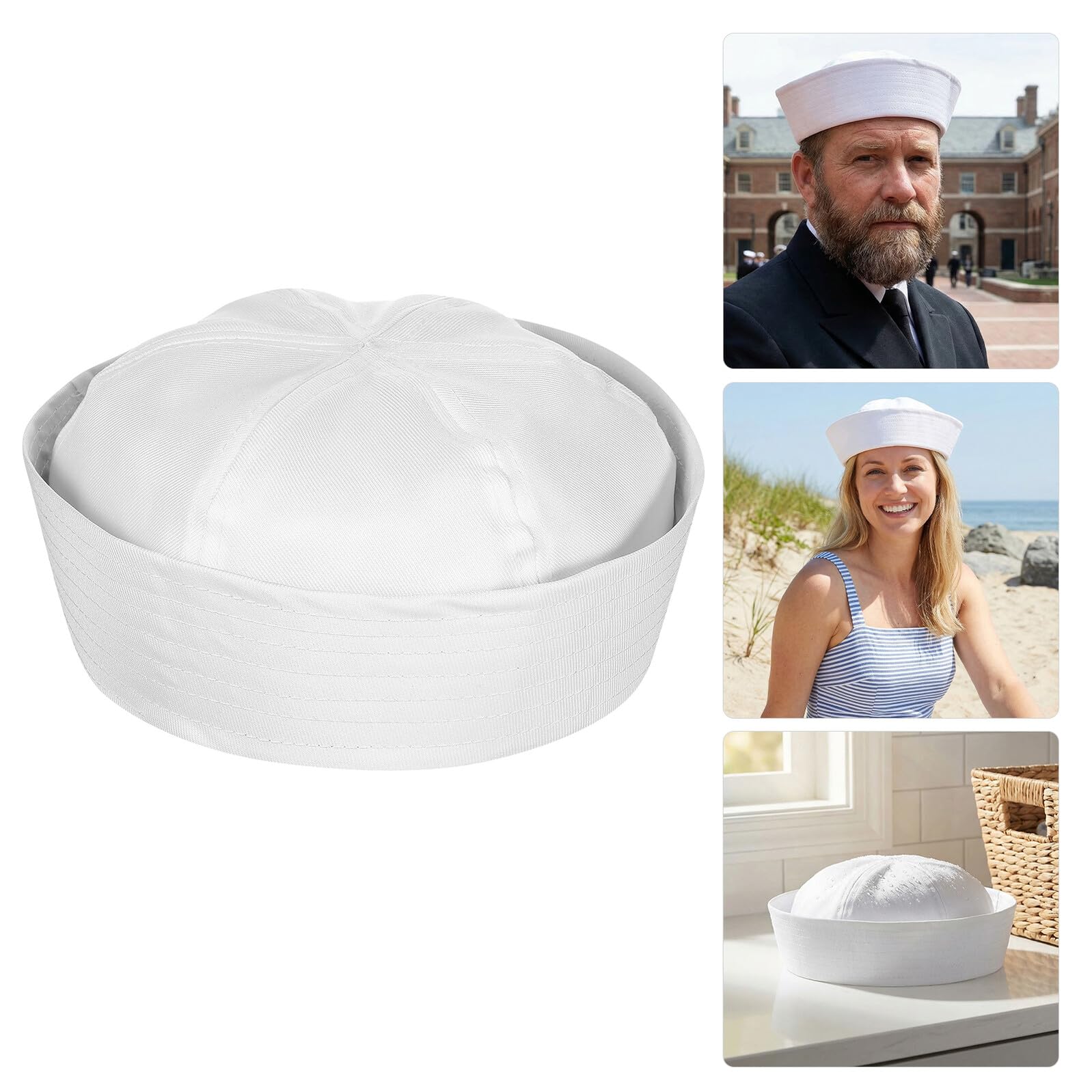 TOYANDONA Cappello da Marinaio Classico 58cm Adulto, 5 Pezzi, Poliestere