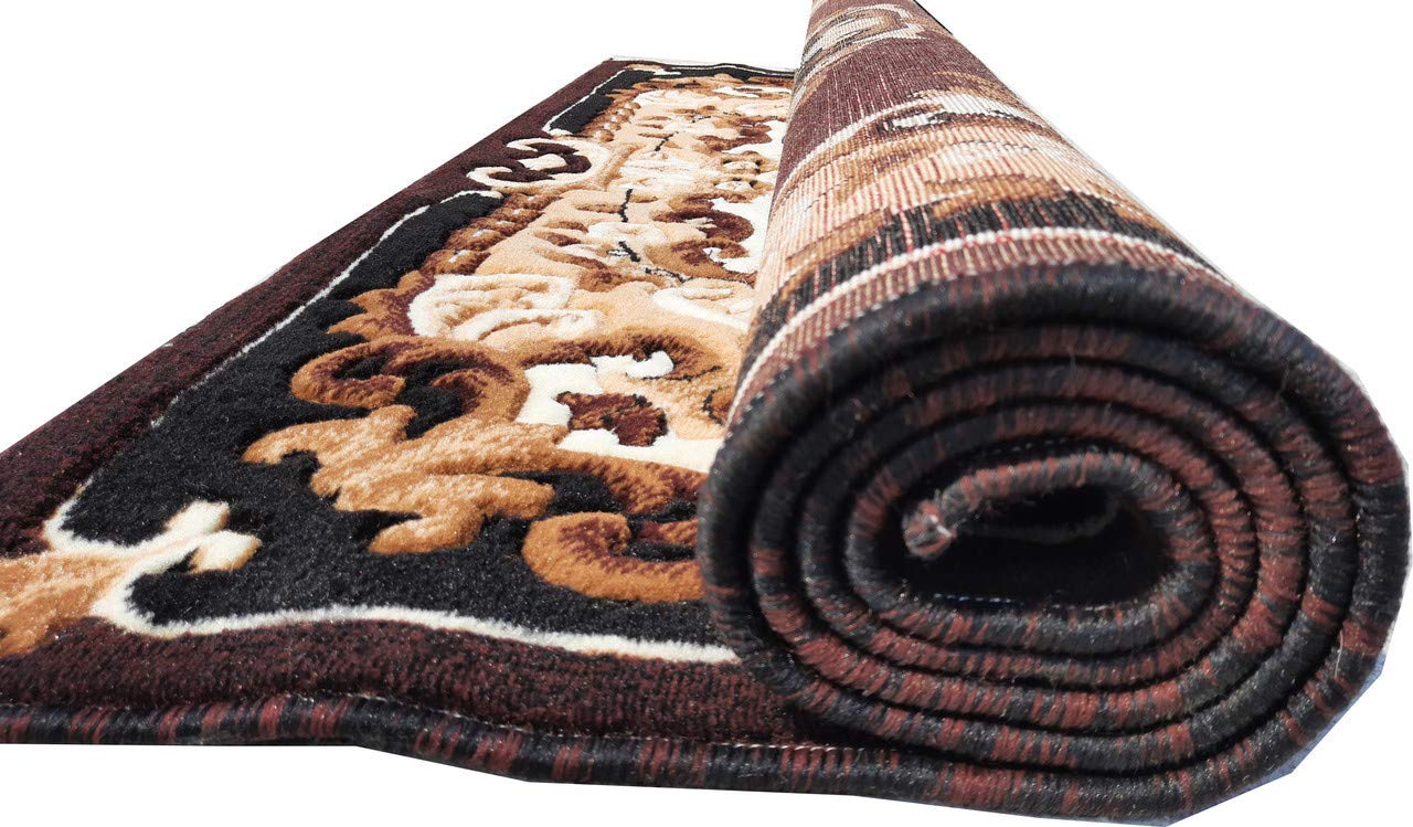 Aksha CarpetAksha Carpet Beautiful Home Decore Super Softness 2x6Feet Acrylic Wool Carpet for Your Living Room & Drawing Room with 1 Inch Thickness (60x180 Gold Colour) - 2x6 Feet