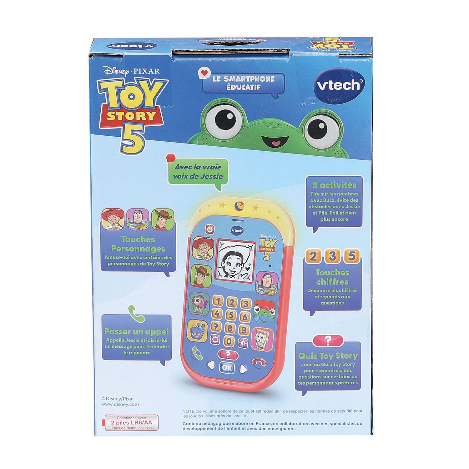 VTech - Disney Pixar, Le Smartphone Éducatif Toy Story 5 - Jouet Téléphone Enfant Lumineux avec Écran Rétroéclairé, 8 Activités et Jeux Interactifs - Cadeau Enfant Dès 3 Ans - Contenu en Français