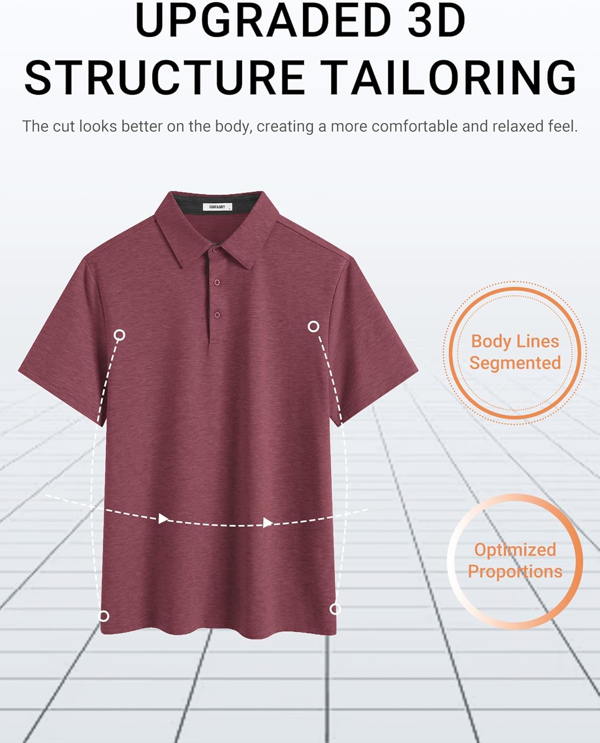 COOFANDY Mens Polo Shirts Short Sleeve Casual Summer Polo Tee Classic Collared Golf Stylish Tops - Image 6