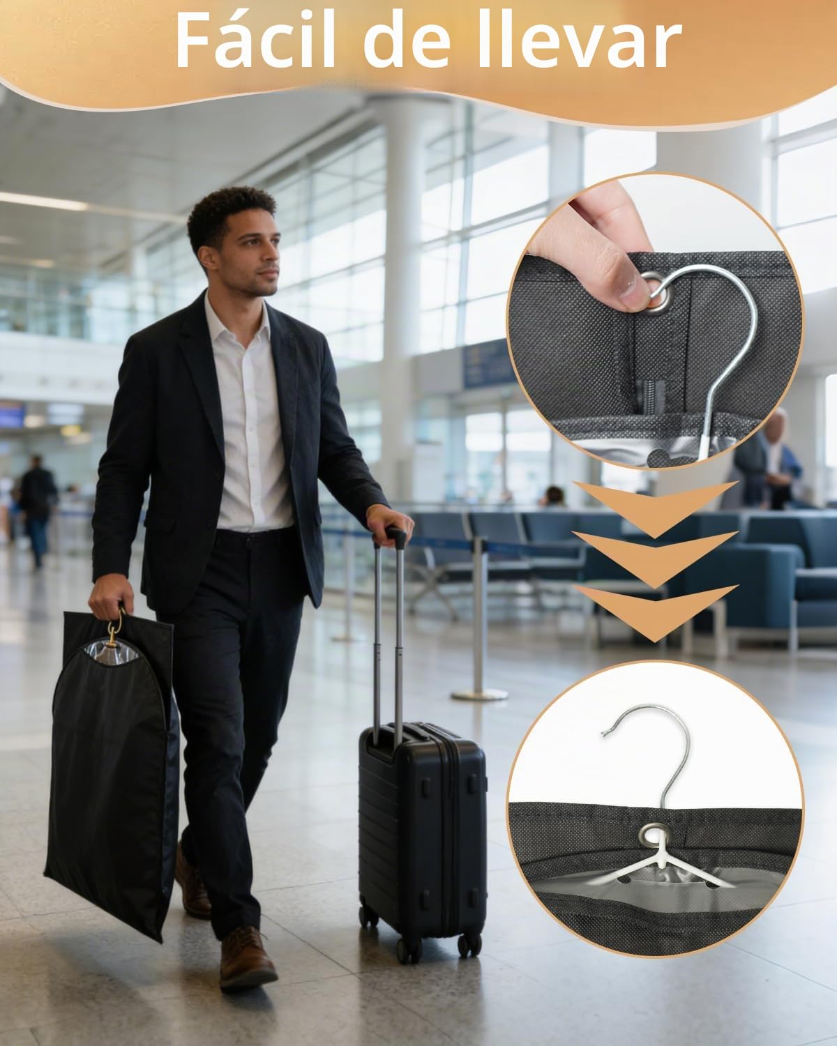 4PCS 152 x 60 cm Fundas Ropa Plegable, Portatrajes Largos a prueba de Polvo y Humedad, Transpirable Bolsas de Ropa Fundas con Cremallera para Vestidos Largos,Trajes, Abrigos