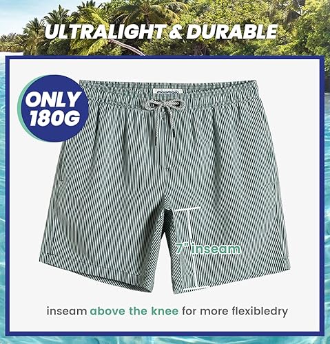 Miniatura 5 de maamgic Mens Slim Fit Swim Shorts Swim Trunks 7 inch Quick Dry Mens Bathing Suits with Mesh Lining