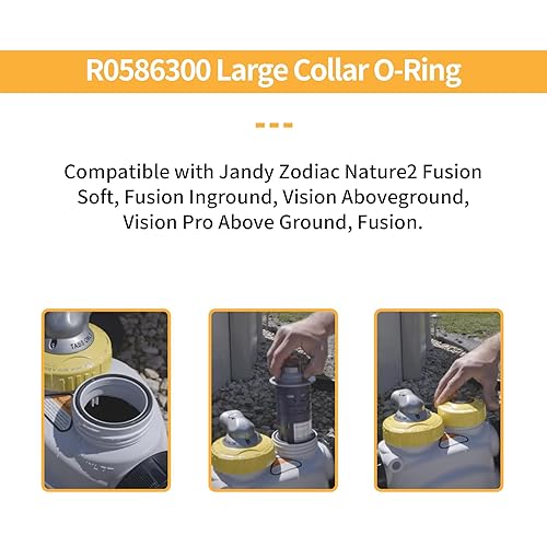 Miniatura 5 de R0586300 Anillos tóricos de tres lóbulos de cuello grande para Zodiac Nature 2 Fusion, Fusion Soft, Inground, Vision Aboveground, Vision Pro Above