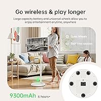 Vista 5 de ApoloSign 32 inch FHD Smart Portable TV Gen2, 16G +128G Storage, Android 15 OS, 15000mAh, Rolling TV on Wheels with Rotatable Touch Screen, Built-in