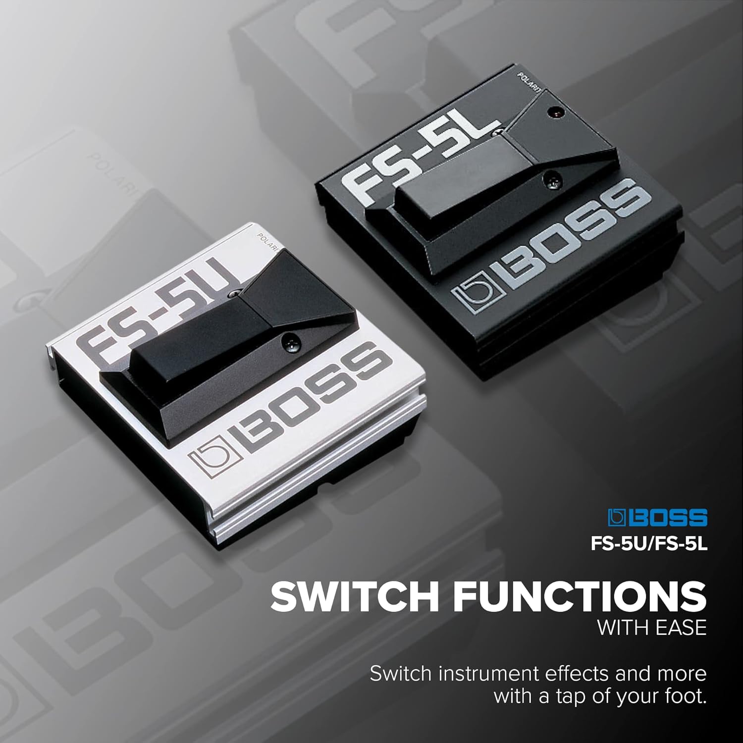 BOSS FS-5L Continuous Pedal Switch – Black, Continuous Pedal Switch with LED