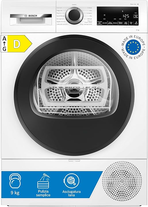 Bosch Wqh245a0it Asciugatrice 9 Kg Cestello Per Capi In Lana Serie 6 A Carica Frontal