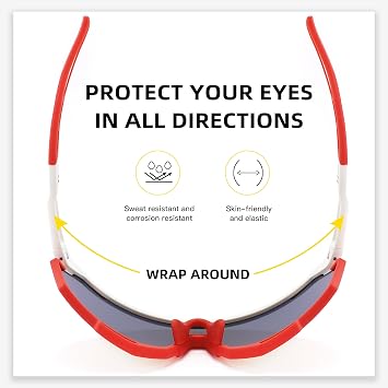 Cycling Running Sunglasses for Men Women, Baseball Sunglasses MTB Frame for Outdoor Sports Softball Running Biking