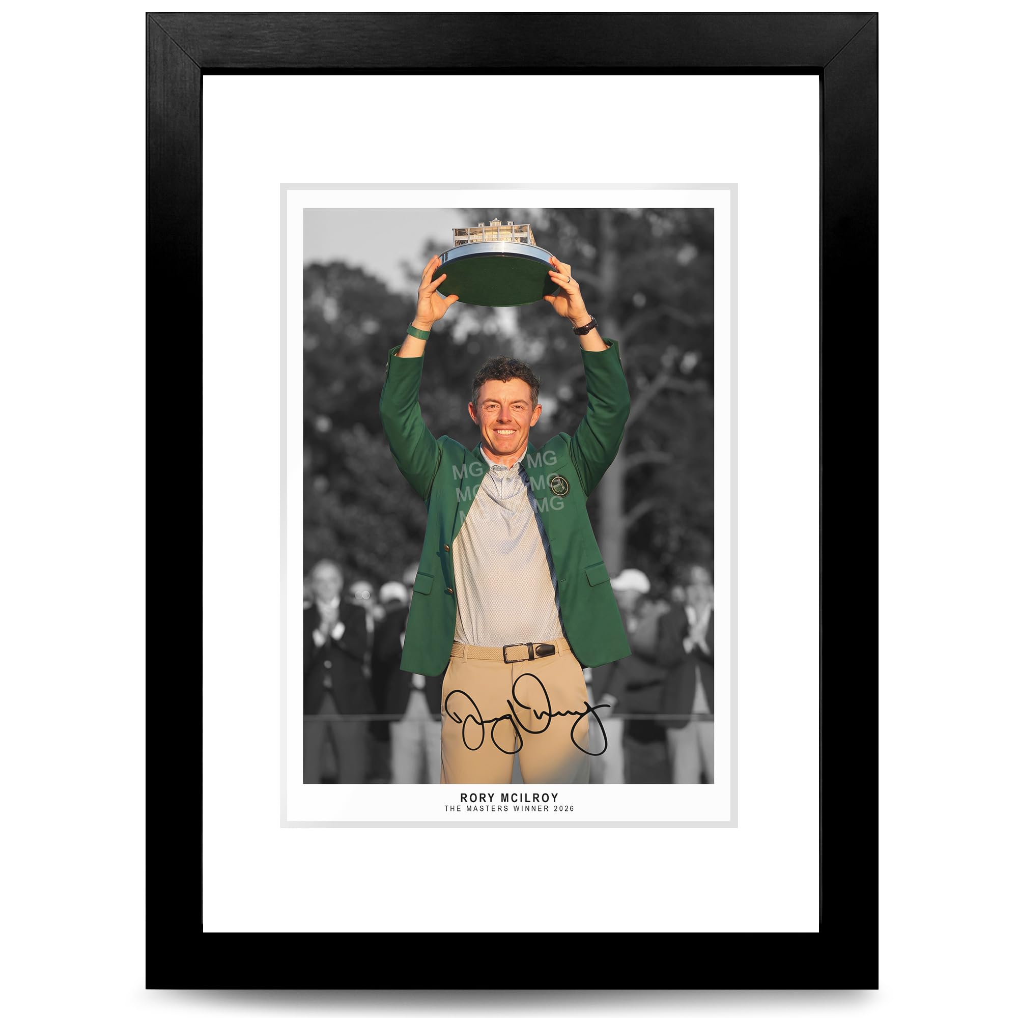 Rory McIlroy Masters Winner 2026 Signed Photo Poster A4/A3 Print Framed Autograph Gift Golf Memorabilia Northern Ireland (2026, A4 Black Framed & Mounted)