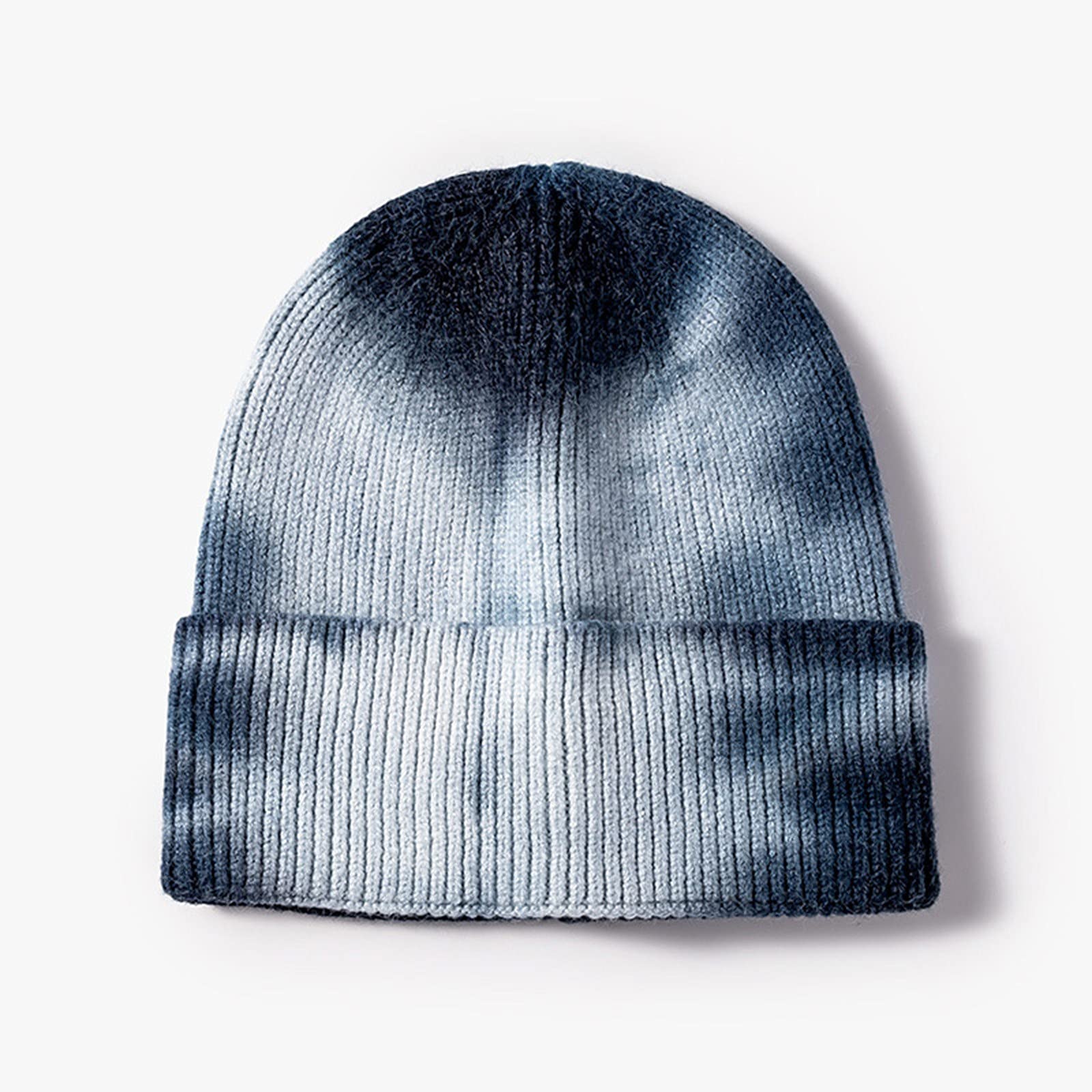 Czapka beanie, czapka męska, damska, zimowa czapka z dzianiny, ciepła, miękka, zimowa, z dżerseju, elastyczna czapka do biegania, na kemping, prezent dla mężczyzn i kobiet, jasnoniebieski, jeden rozmiar