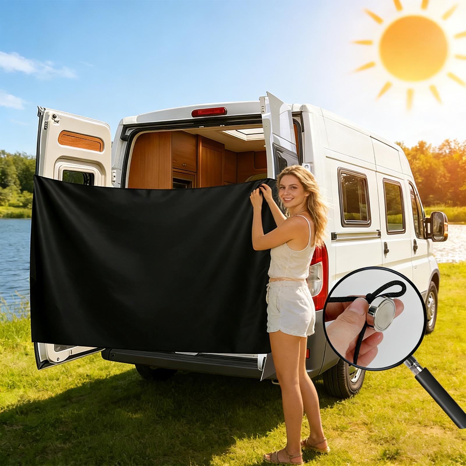 Tende Doccia da Camper,Copertura Impermeabile Grande Regolabile | Tende Privacy per Furgone - Per Campeggio Outdoor, Viaggi, Trekking, Camion, Casa, Giardino