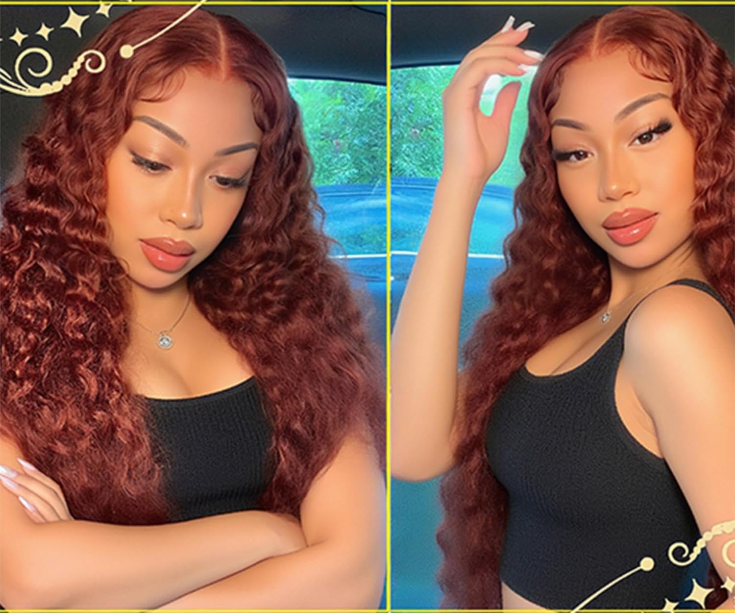 Condescension 1 Bundle Human Hair 20 Inch Water Wave Human Hair Single Bundle 100g/Pc Brown Cooper Red 33 Unprocessed Brazilian Virgin Quick Weave Hair Bundle for Black Women