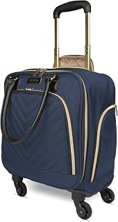 Kenneth Cole REACTION Chelsea Chevron Quilted Luggage, Navy, Underseater, 17-Inch Carry On