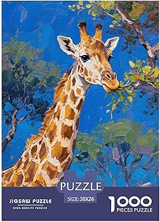 Comprar Puzzle Jirafa 1000 Piezas para Avanzados Juego EduGatoivo De Cartón Rompecabezas Bosque Jirafa Decorativo Regalo Original 38x26cm/1000pcs