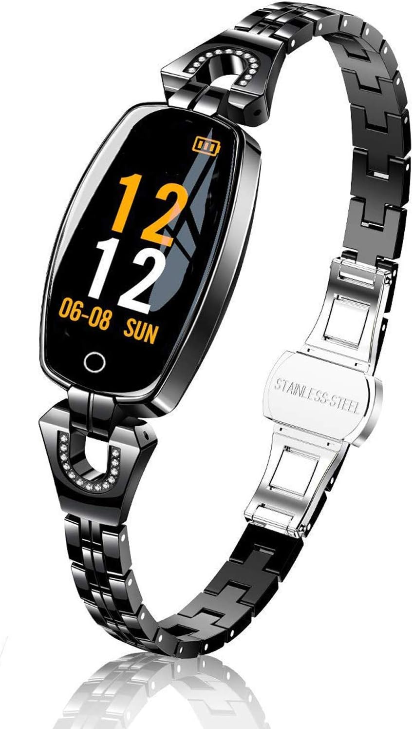 TMYIOYC Fitness Tracker, Fitness Watches for Women, Digital Watch with Heart Rate, Blood Pressure, Pedometer, Message Notification, Workout Activity Tracker, Sleep Monitor Wellness Watch