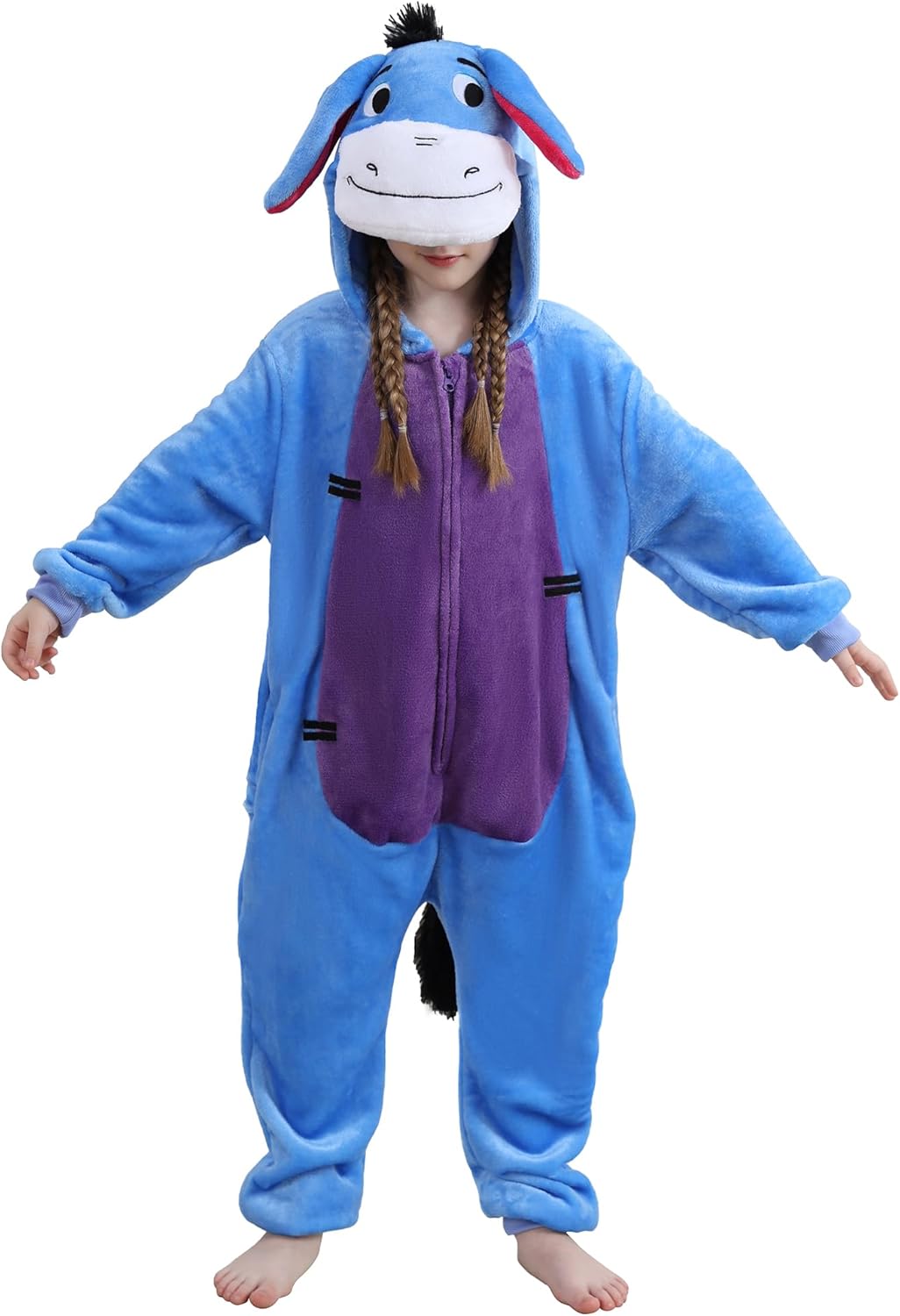 Unisex Children Animal Onesie, Halloween Costume Christmas Pajamas For Girls and Boys 4-13Y