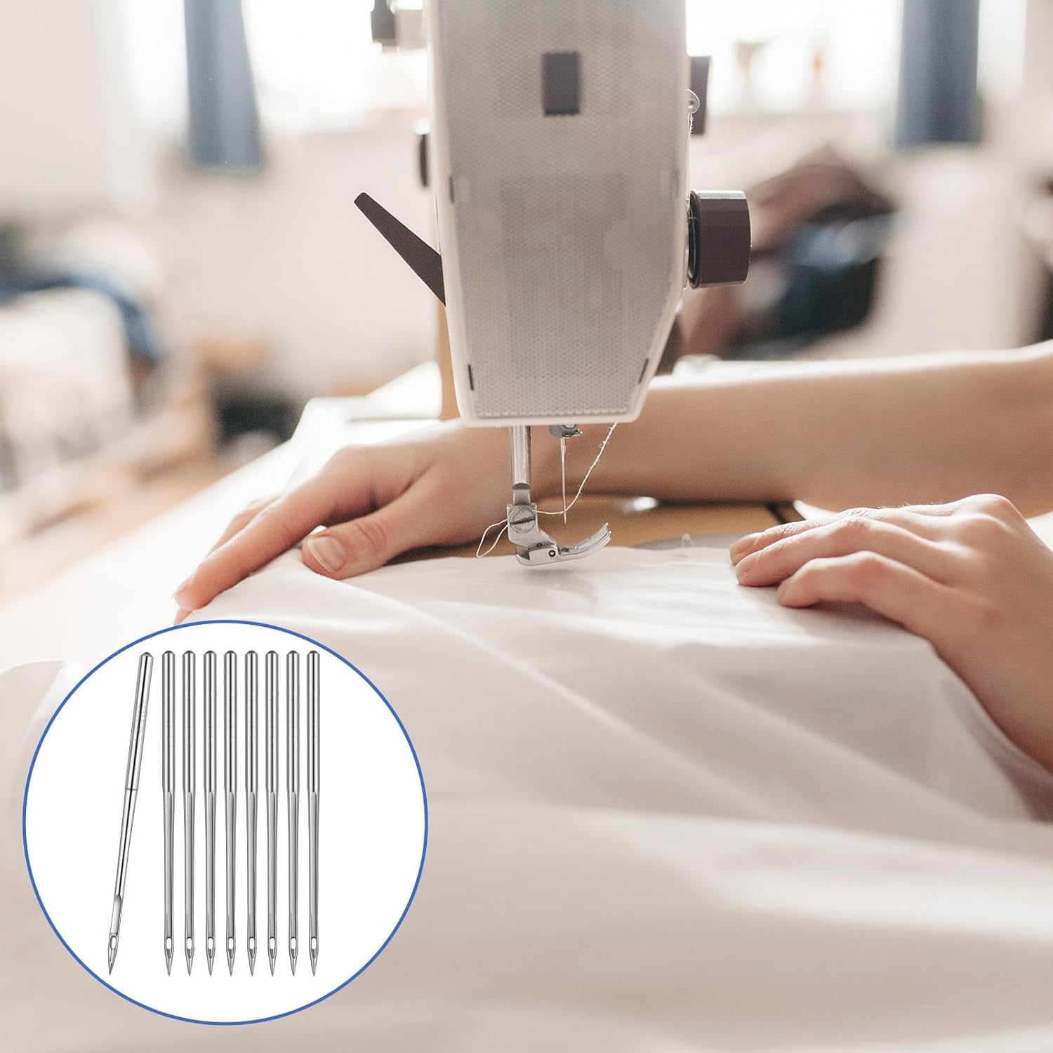 50 Pcs Size 110/18 Sewing Machine Needles, Universal Heavy Duty Sewing Needles for Leather, Compatible with Home Sewings Machine - Image 6