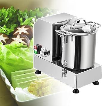Commercial Food Processor, Heavy Duty Electric Vegetable Chopper, Stainless Steel Vegetable Meat Grinder,9L-220V