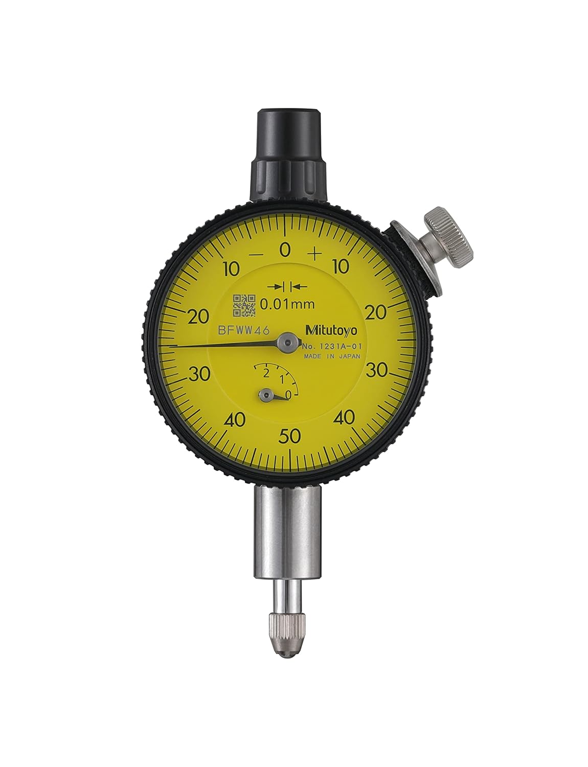 Mitutoyo 1231A-01 Dial Indicator DG 0.01 Grad, 0-2.5mm Range