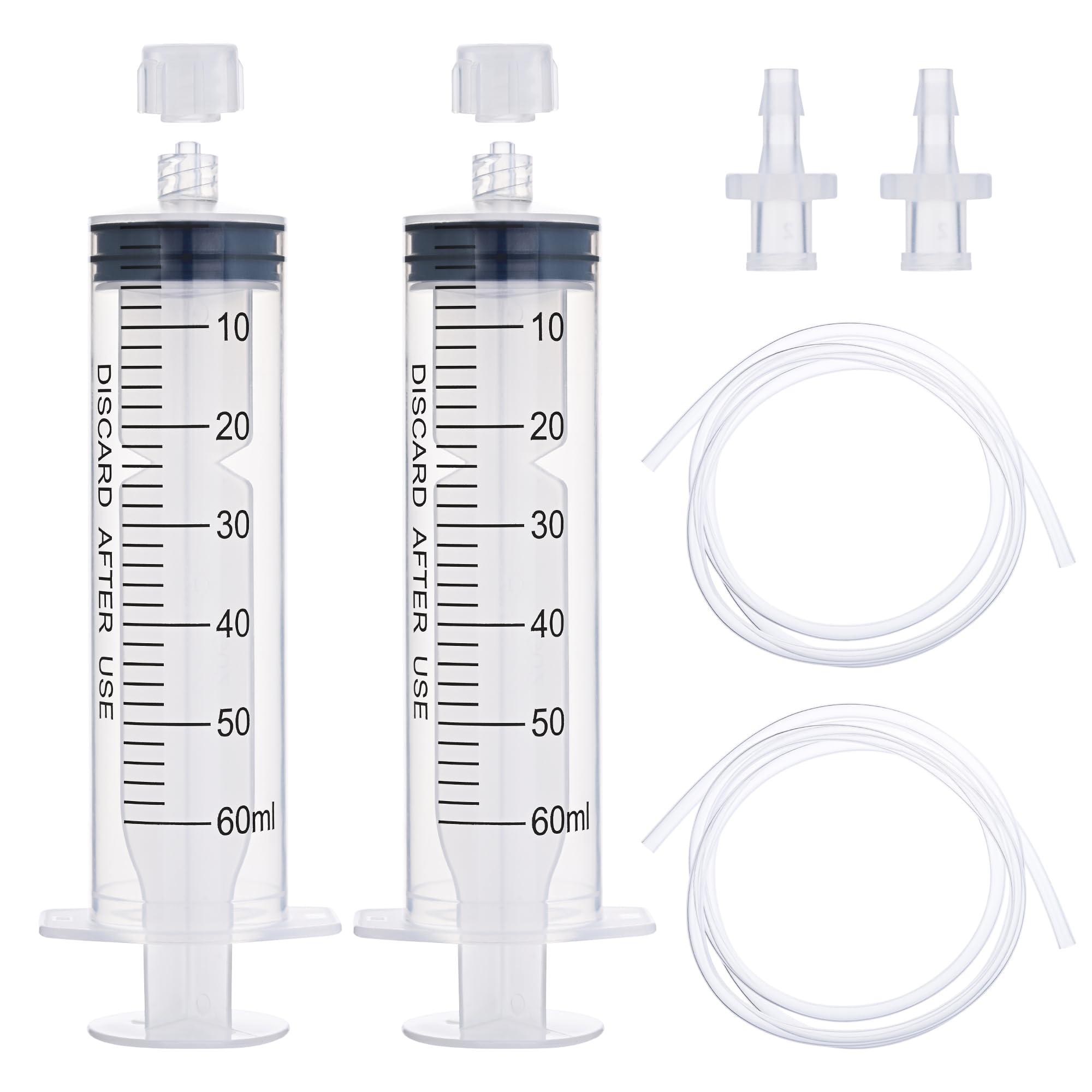 200ml Luer Lock Syringe with 39" Tube and Luer Connections, 2 Pack — Amazon image 7