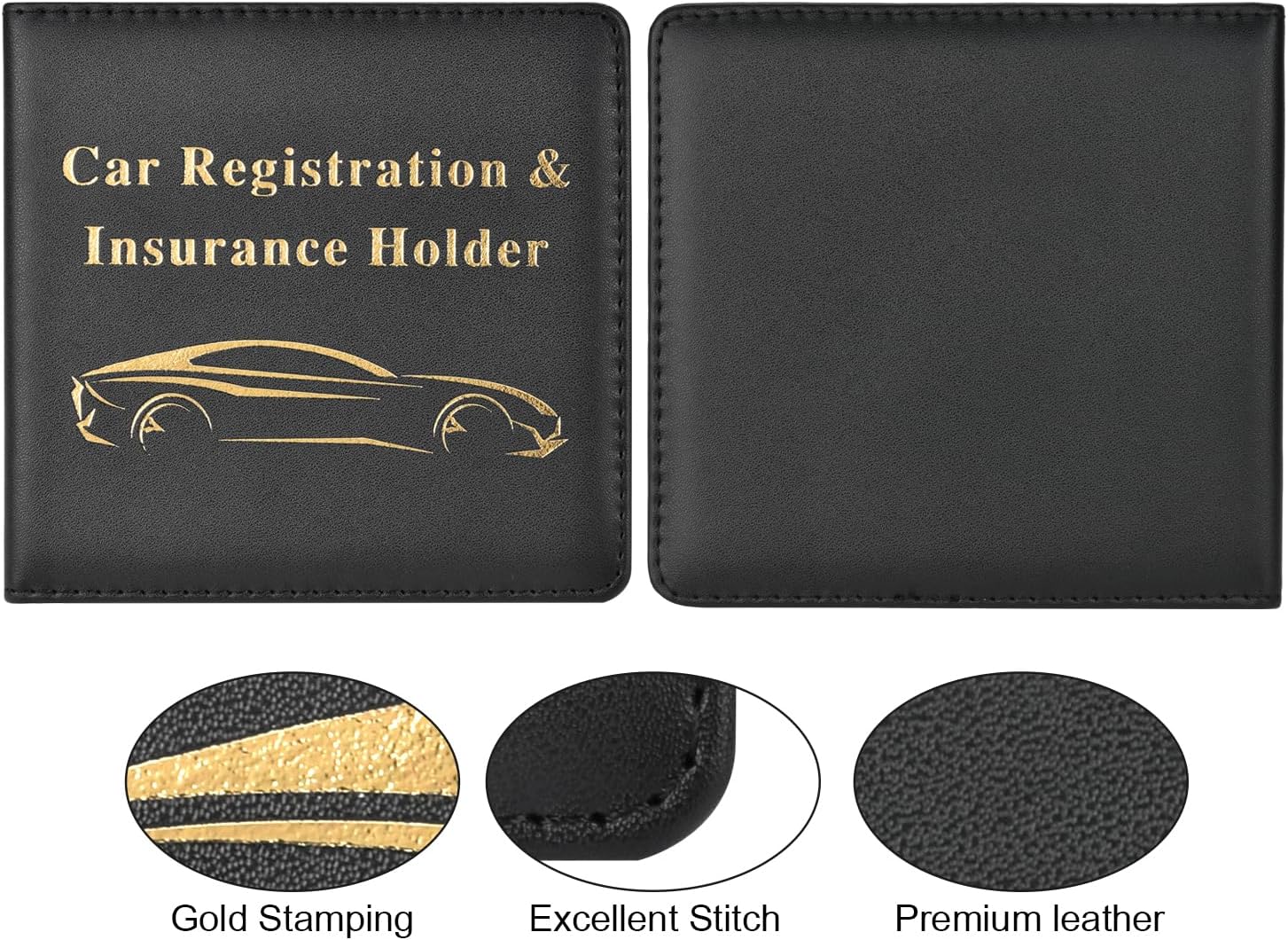 Cacturism Car Registration and Insurance Holder, Glove Box Organizer, Black image 4
