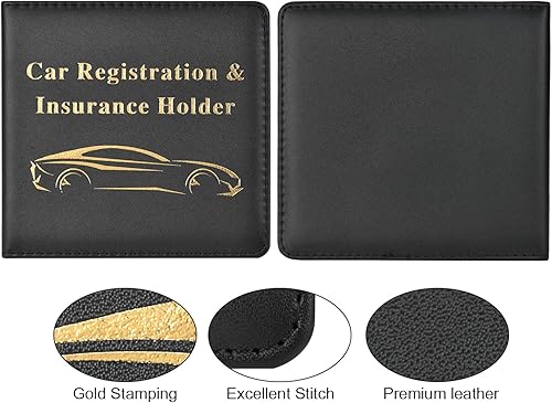 Miniatura 4 de Cacturism Soporte para registro y seguro de automóvil, guantera de vehículo, organizador de automóvil para hombres y mujeres, funda de accesorios