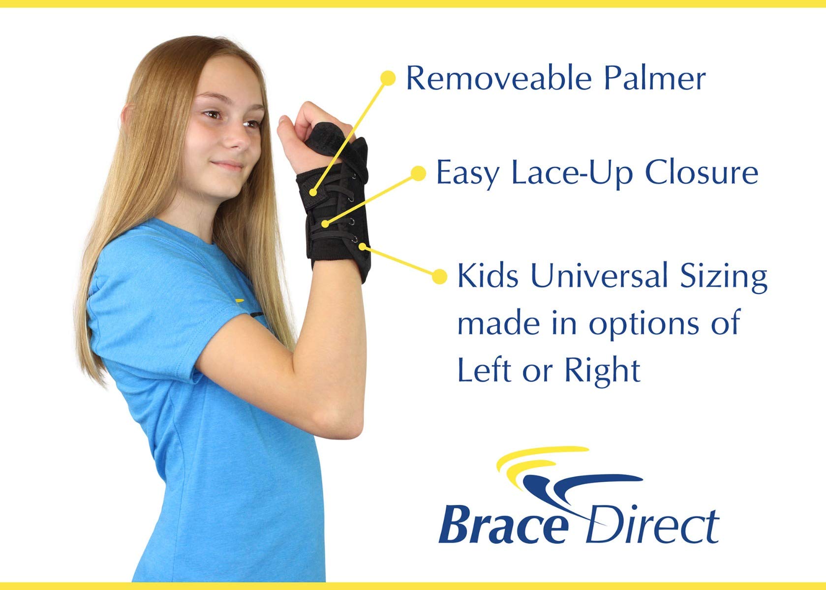 Buy Kid’s LaceUp Wrist Brace for Wrist Immobilization, Sprains & Strains, Carpal Tunnel