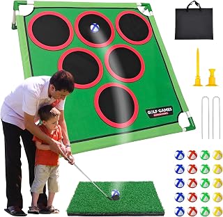 Battle Golf Game - Golf Chipping Game with 20 Golf Balls, Putting Mat, Golf Putter and Carrying Bag - Easy Assembly, Home Golf Games for Adults and Teenagers Outdoor & Indoor