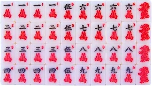 Miniatura 7 de Mini juego de mahjong americano para viajes y diversión  Tamaño pequeño (0.8 x 0.5 x 0.4 pulgadas)  Regalo o juego para llevar. (Edición estándar)