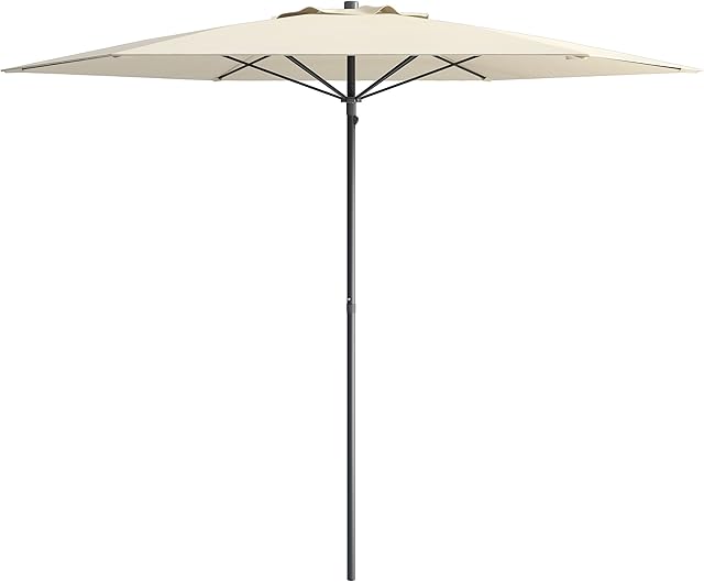 SONAX CorLiving UV and Wind Resistant 7.5' Beach or Patio Umbrella in White