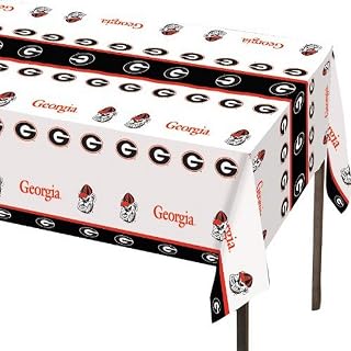 Creative Converting Georgia Bulldogs Plastic Table Cover, 54"x108"