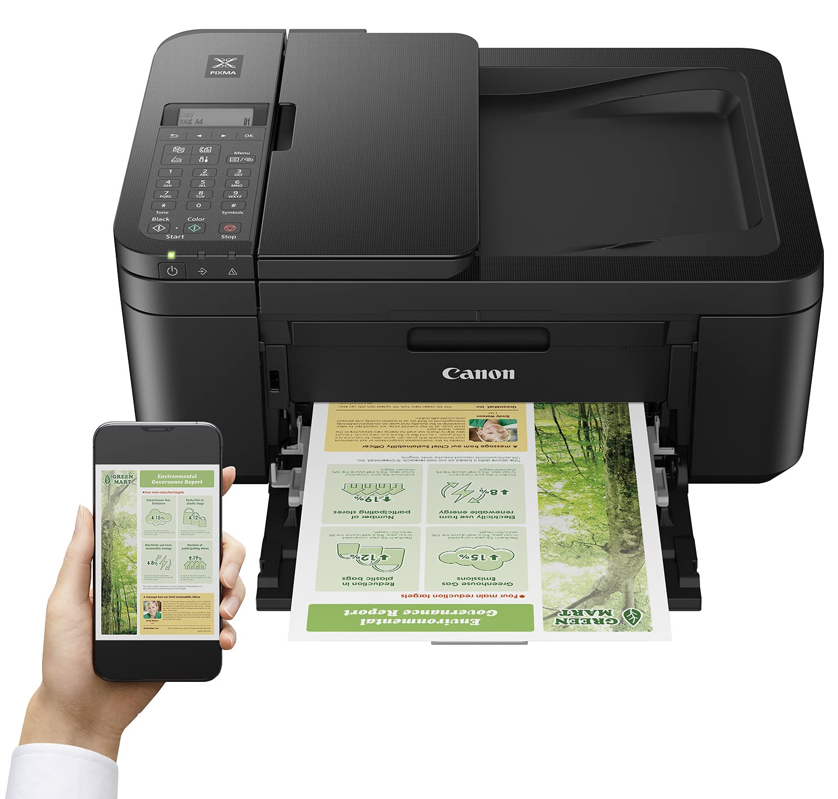 Canon PIXMA TR4650 Stampante inkjet a colori dispositivo multifunzione DIN A4, Nera