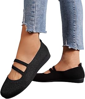 Ballerinas Damen Elegant Sportlich Balerinaschuhe Sommerschuhe Mittelalter Weite H Ballerina Schuhe Flache Bequem Trachtenschuhe Riemchenballerina Mädchen Gymnastikschuhe