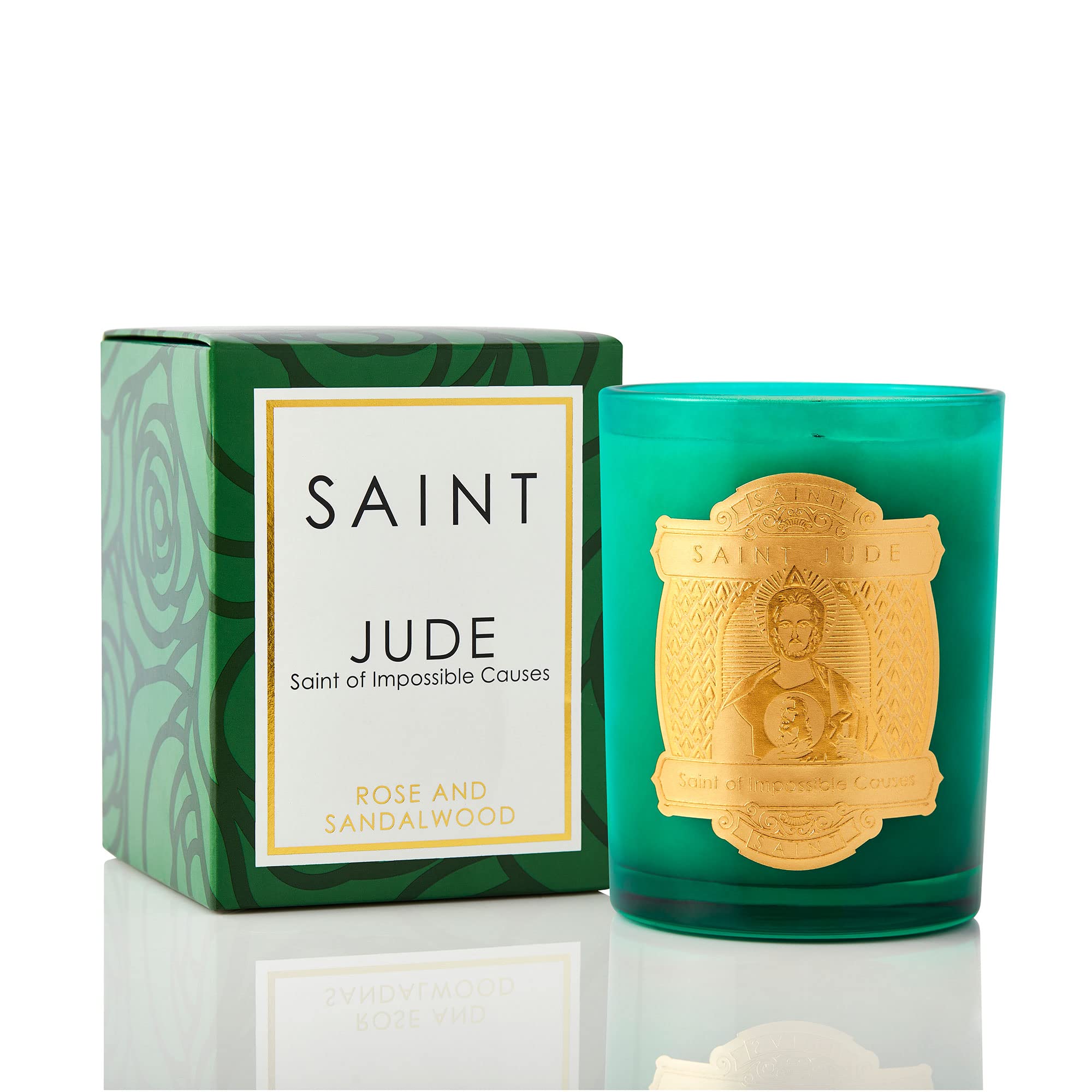 SAINTSaint Jude Scented Candle with Prayer, Prayer Coin, and Holy Oil, Saint of Impossible Causes, Soy Coconut Aromatherapy Candle with 80 Hour Burn Time, Special Edition