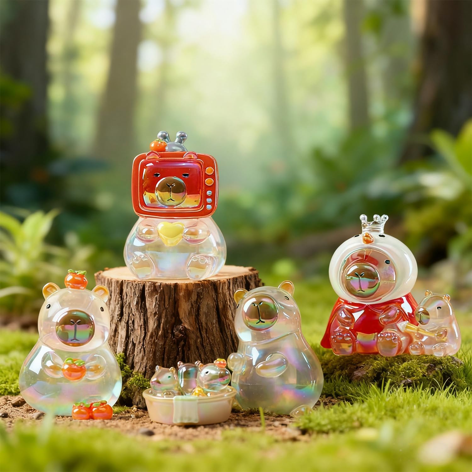 Capybara Lazy Days Blind Box Figures, Random Design Action Figures Collectible Toys for Birthday Gift, Home Decorations, Single Box