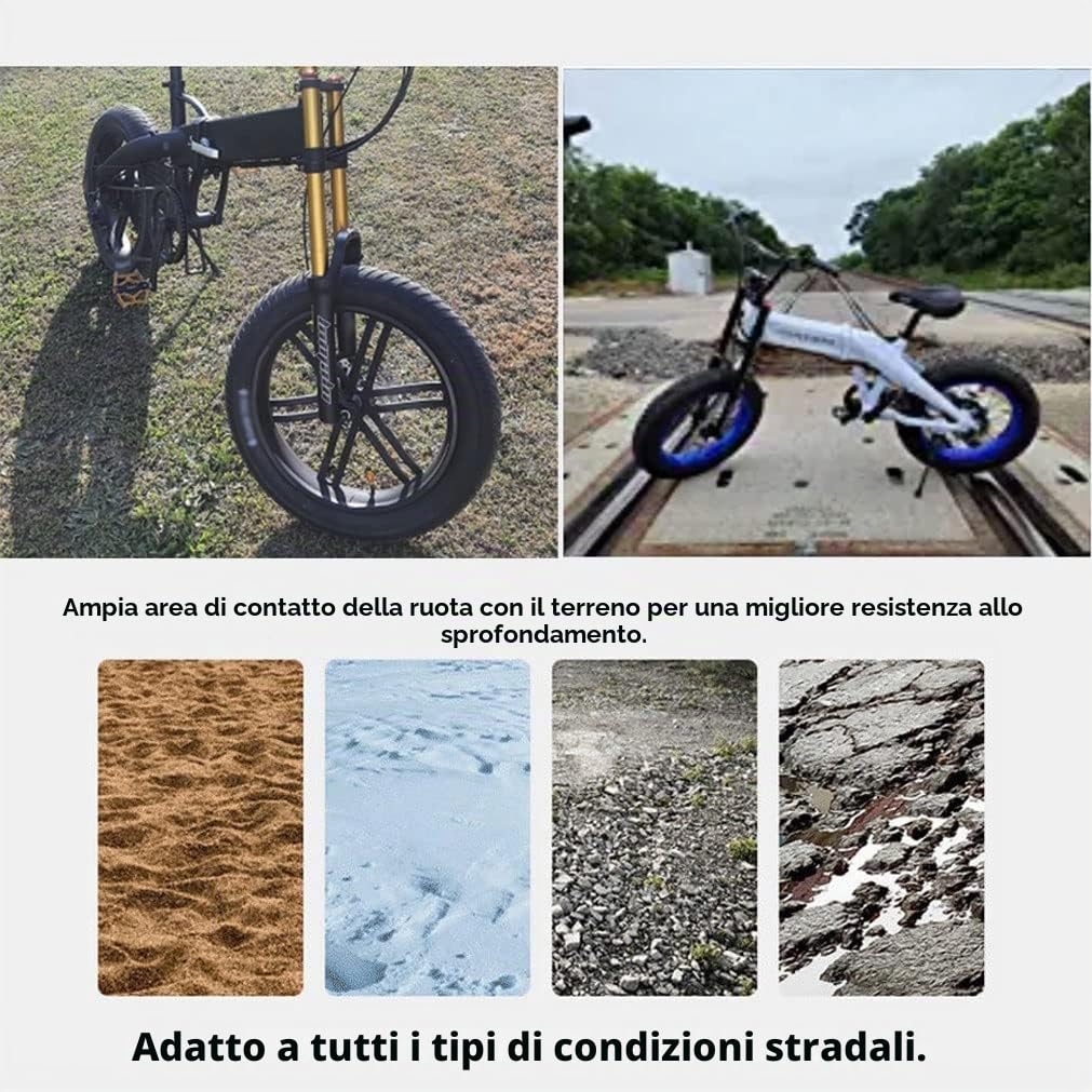 Forcella Ammortizzata per Bici elettriche da 20 Pollici 4.0 Pneumatici Fat Bikes Forcella pneumatica 110mm Ritorno di Viaggio Forcella Anteriore a Doppia Spalla Regolabile 1-1/8'' QR 9mm per Snow BEA
