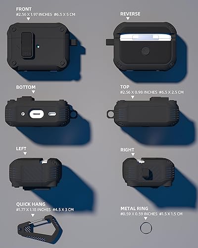 Miniatura 7 de Funda AirPods Pro Gen 2 - USB-C, bloqueo, negro