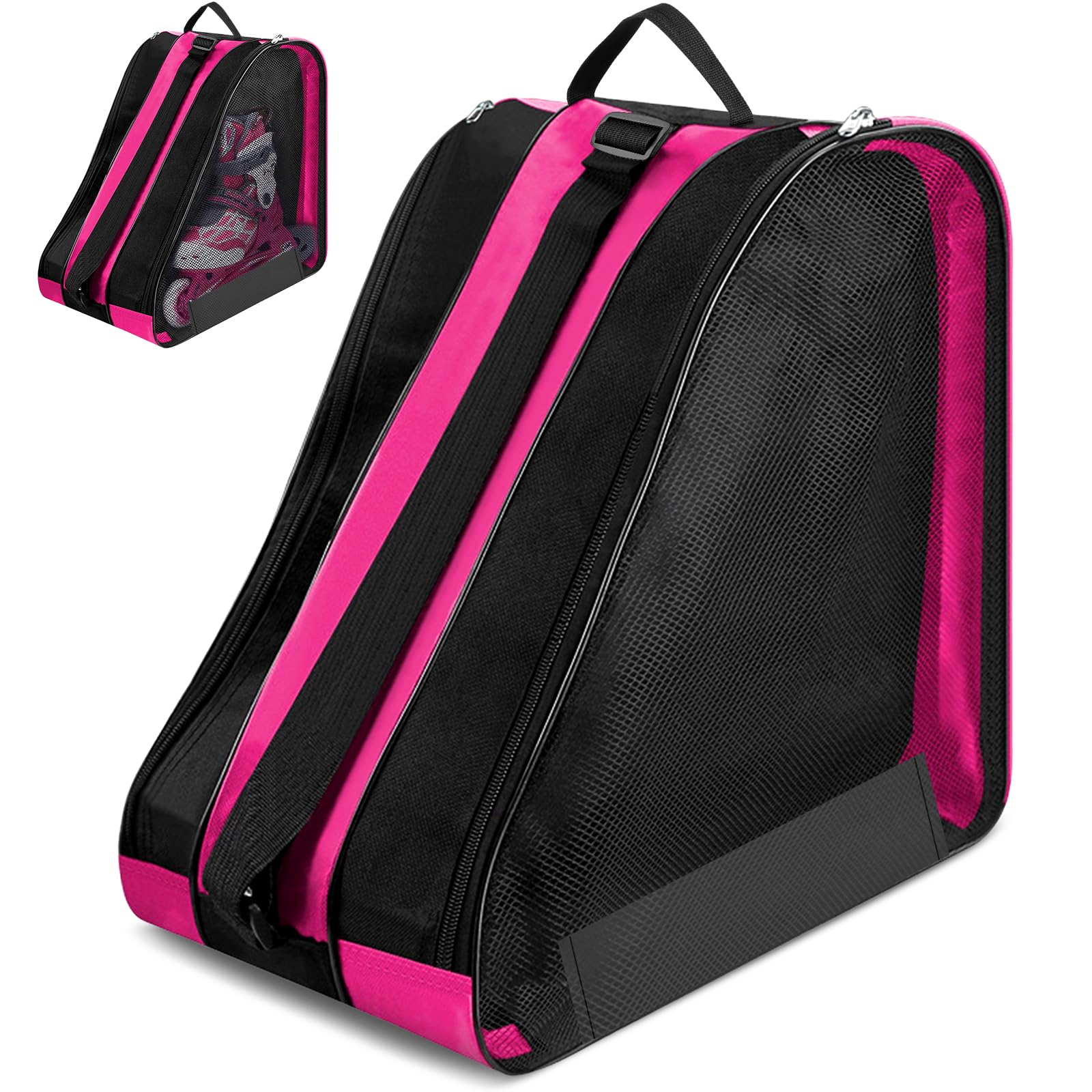 TOSAVGA Mochila para Patines en Linea Bolsa Patines Niña, Bolsa para Patines de Ruedas, Mochila Patines Bolsa Linea Guardar Patnes con 3 Compartimentos para Patines de Hielo y a Rueda