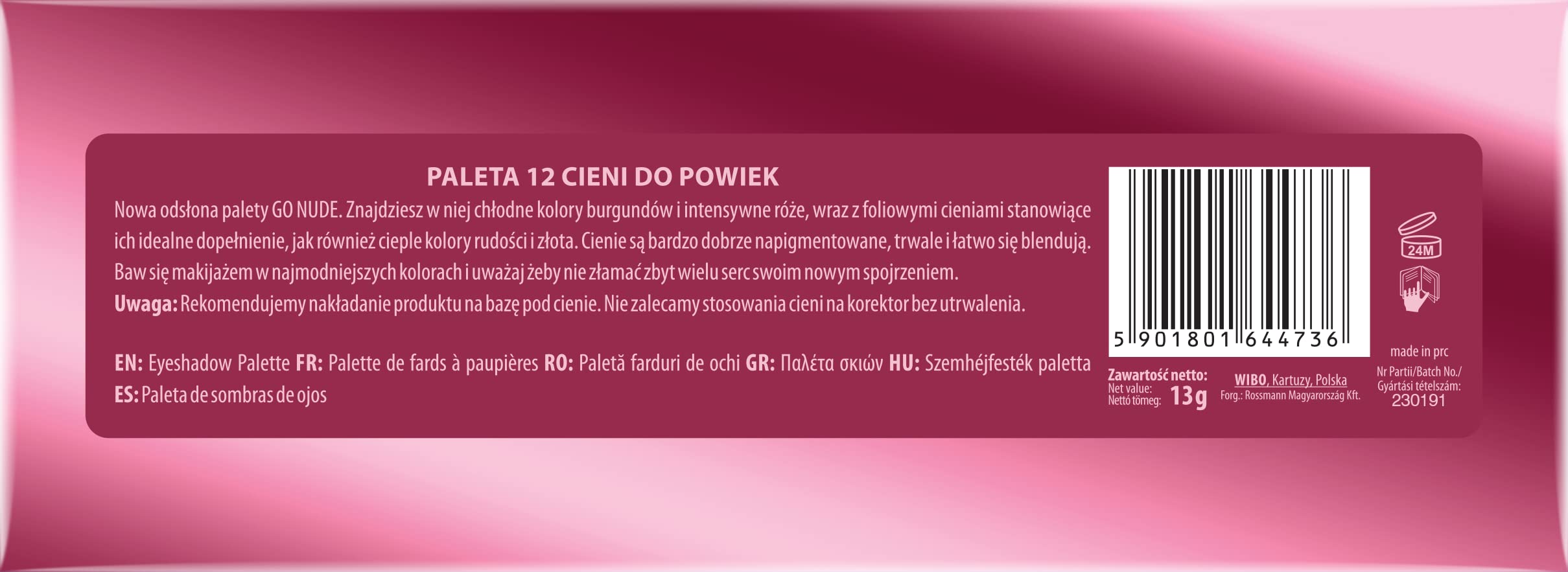 Wibo Paleta cieni do powiek Eyeshadow Palette Go Nude Heartbreaker
