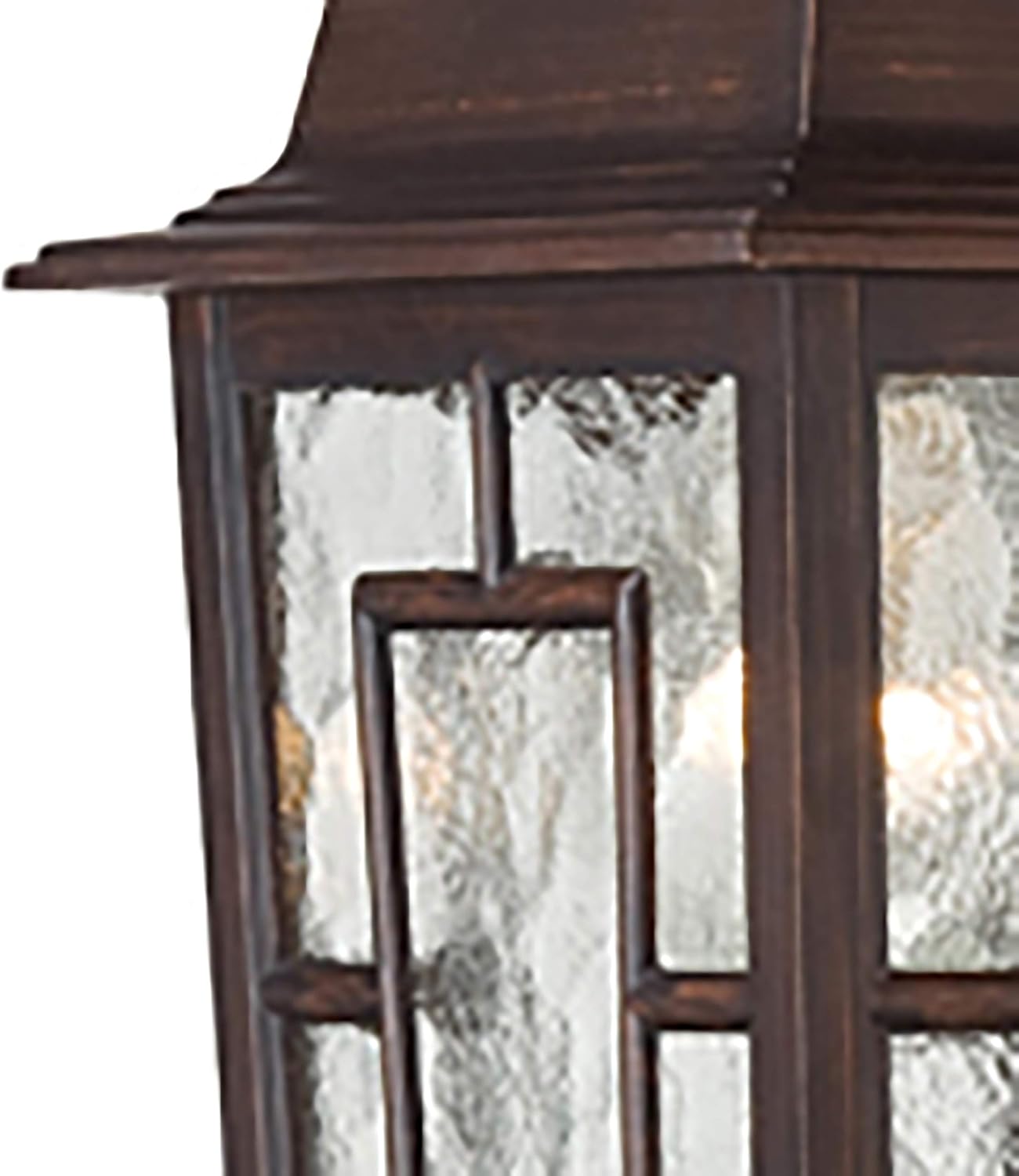 Nuvo Lighting 60/4922 Banyon One Light Wall Lantern/Arm Down 100 Watt A19 Max. Clear Water Glass Rustic Bronze Outdoor Fixture