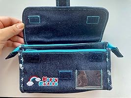 Amazon.co.jp: デニムペンケース ミラー付き 平成レトロ ポーチ