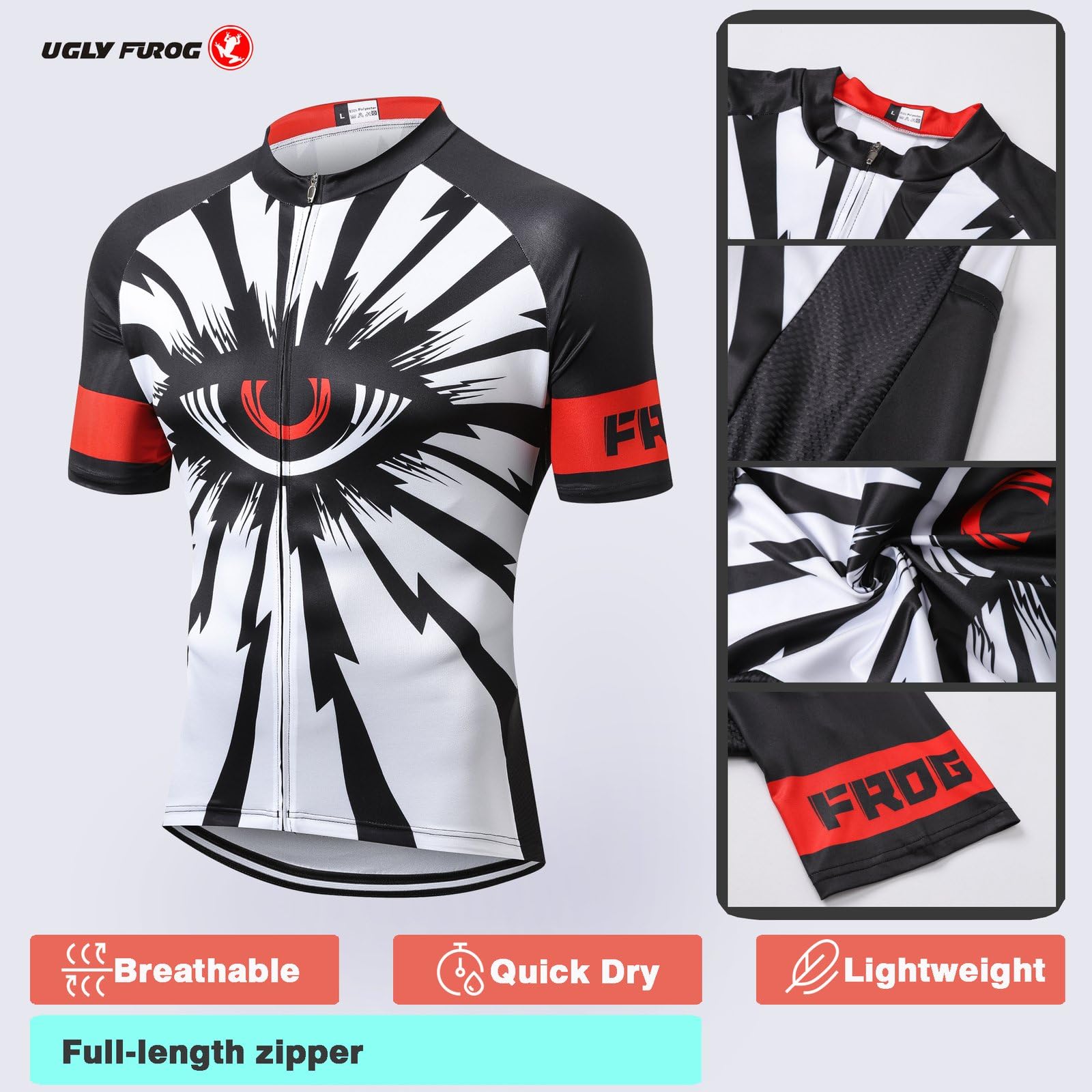 UGLY FROG Vêtements de vélo Cyclisme Mens Maillots à Manches Courtes MTB T-Shirt Respirant séchage Rapide