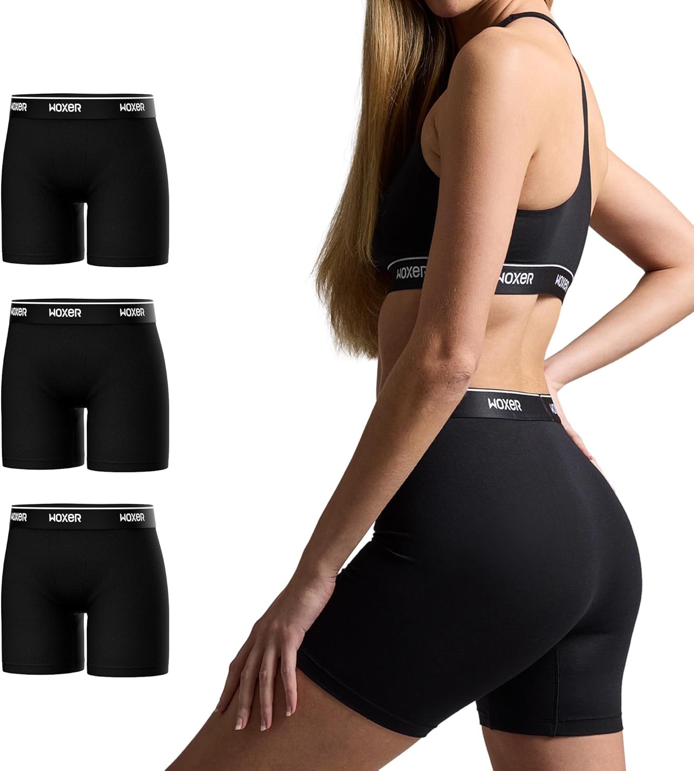 Woxer Womens Baller 5" High Waisted Boy Shorts Underwear – Seamless Boxer Briefs, Boyshort Panties, No Show Women’s Boxers