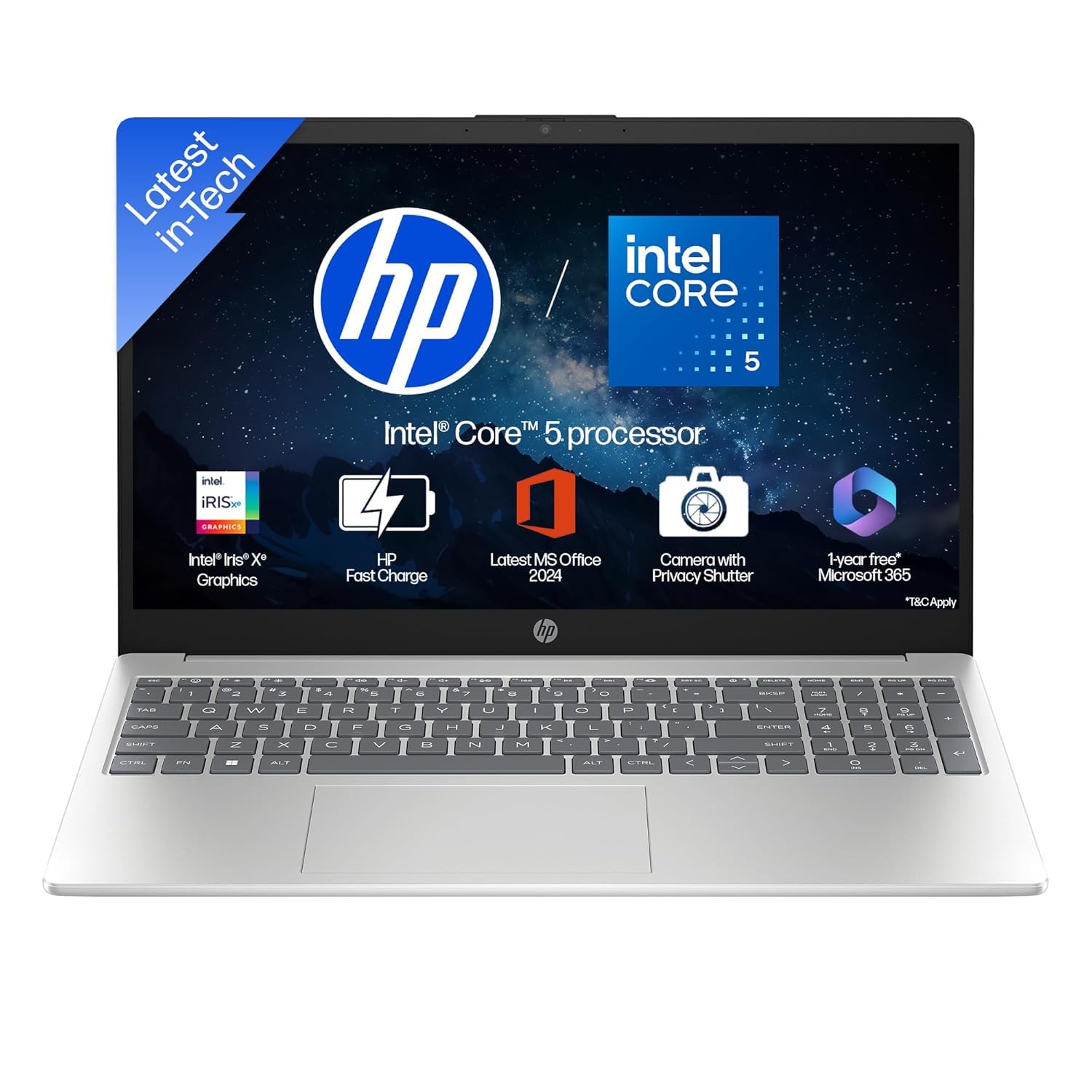 HP 15, Intel Core 5 120U (8GB DDR4, 512GB SSD) FHD, Anti-Glare