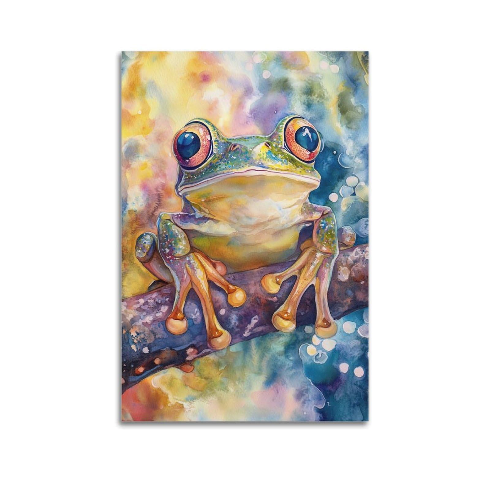 HUIYHB Animal Artwork Poster Frogs in Trees Poster Decorative Painting Canvas Wall Posters And Art Picture Print Modern Family Bedroom Decor Posters 24x36inch(60x90cm)